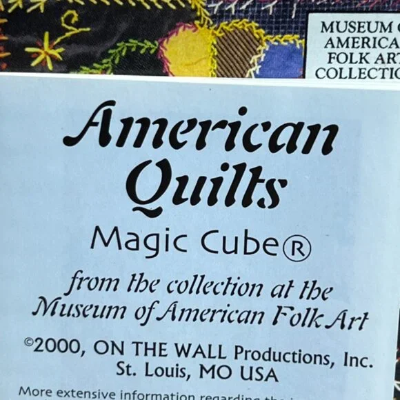 Vtg 2000 "GLORIOUS AMERICAN QUILTS" Magic Cube Toy; Museum of American Folk Art - Picture 15 of 15